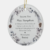 Cute Teacher Appreciation Gift Kerstmis Wreate Keramisch Ornament (Links)