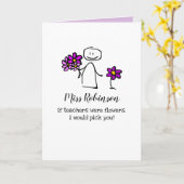 Cute Teacher Appreciation Kaart (Gele Bloem)