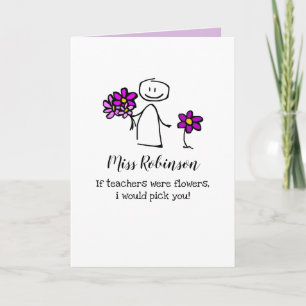 Cute Teacher Appreciation Kaart