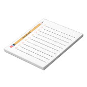 Cute Teacher Appreciation Personalized  Notitieblok (Linkerzijde)