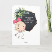 Cute Teacher Apprecied Meld Bedankt voor je kaart (Achterkant)