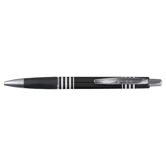 Cute Teacher Black White Stripes Personated Pen (Achterkant)