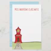 Cute Teacher Educator School Letterhead Briefpapier (Voorkant / Achterkant)