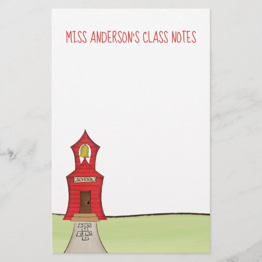 Cute Teacher Educator School Letterhead Briefpapier (Voorkant)