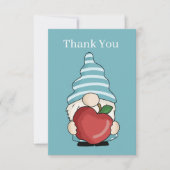 Cute Teacher gnome voegt sentiment toe Bedankkaart (Voorkant)