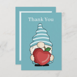 Cute Teacher gnome voegt sentiment toe Bedankkaart