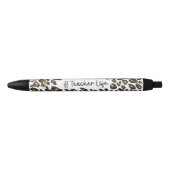 Cute Teacher Leopard Print Pen (Voorkant)