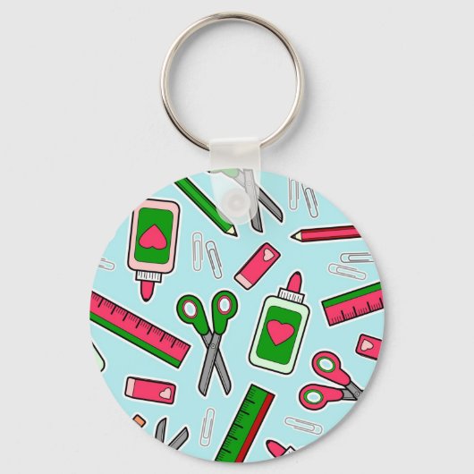 Cute Teacher Love School Print Sleutelhanger (Voorkant)