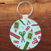 Cute Teacher Love School Print Sleutelhanger (Voorkant)