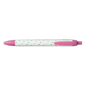 Cute Teacher Name, Green Polka Dots, Tree Zwarte Inkt Pen (Achterkant)