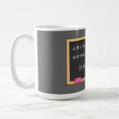 Cute Teacher Owl met Apple Cartoon Koffiemok (Links)