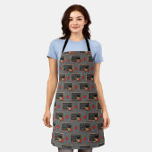 Cute Teacher Owl met Apple Cartoon Schort (Gedragen)