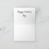 Cute Teacher Owl met Apple Cartoon | Tekst toevoeg Kaart (Binnen)