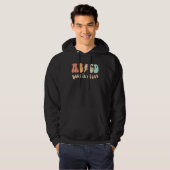 Cute Teacher Retro Back To School Rock Abcd Back I Hoodie (Voorkant volledig)