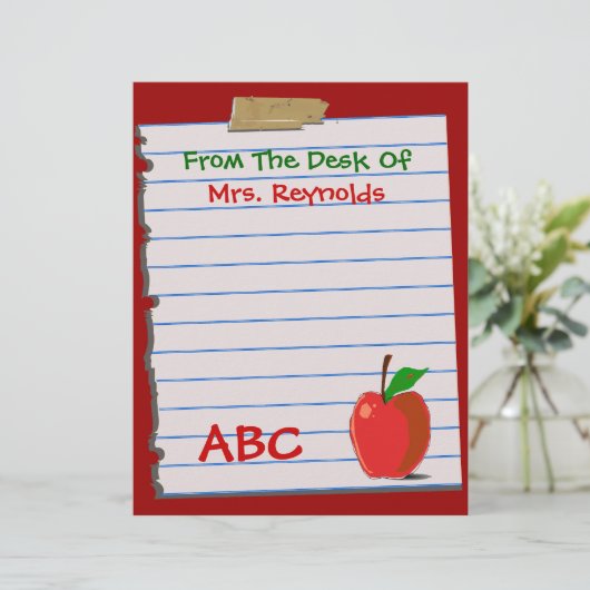 Cute Teacher Stationery (Staand voorkant)