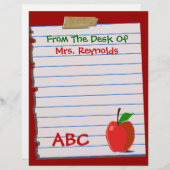 Cute Teacher Stationery (Voorkant / Achterkant)