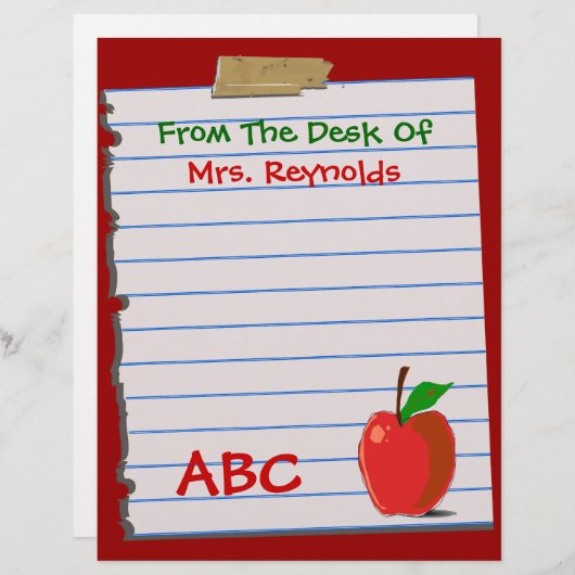 Cute Teacher Stationery (Voorkant / Achterkant)