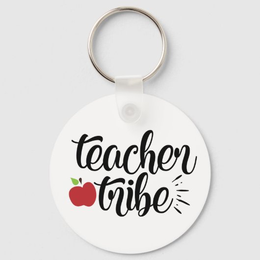 Cute Teacher Tribe woordkunst Sleutelhanger (Voorkant)