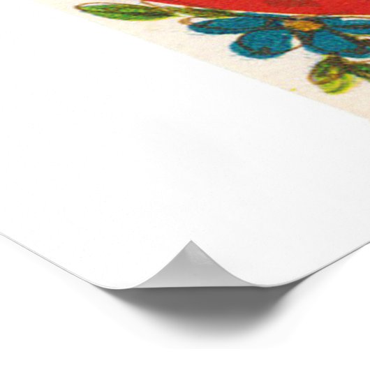 Cute Teacher Valentijn retro vintage poster (Hoek)