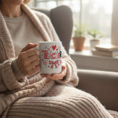 Cute Teacher Valentine's Day Coquette Bow Heart Koffiemok