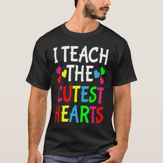 Cute Teacher Valentine's Day I Teach The Cutest He T-shirt (Voorkant)