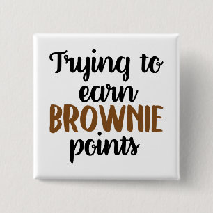 Cute Teachers Brownie points woordknop Vierkante Button 5,1 Cm
