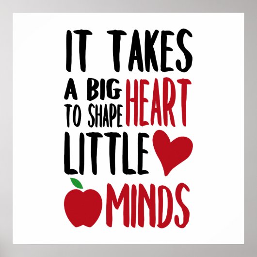 Cute Teacher's words school decor poster (Voorkant)