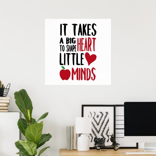 Cute Teacher's words school decor poster (Thuiskantoor)