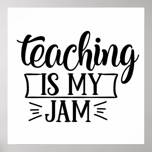 Cute Teaching is mijn jamwoord art classroom poste Poster (Voorkant)