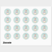Cute Teacup Bedankt Ronde Sticker (Vel)