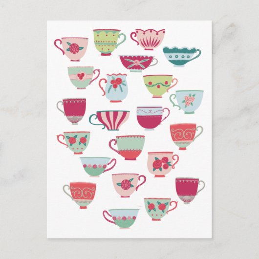 Cute Teacup Briefkaart (Voorkant)