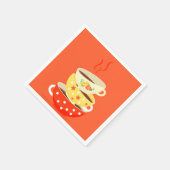 Cute teacup namiddagthee servet (Hoek)