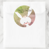Cute teal bunny happy Easter stickers (Tas)