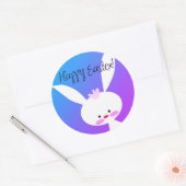 Cute teal bunny happy Easter stickers (Envelop)