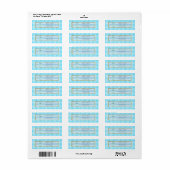 Cute Teal Konijn Baby Shower Etiket (Full Sheet)