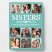 Cute Teal Zusters Fotocollage Fotoplaat (voorkant)