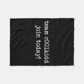 Cute Team C00lkidd Join Today Funny Quote  Fleece Deken (Voorkant (Horizontaal))