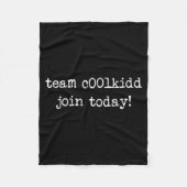 Cute Team C00lkidd Join Today Funny Quote  Fleece Deken (Voorkant)
