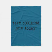 Cute Team C00lkidd Join Today Funny Quote  Fleece Deken (Voorkant)