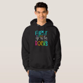 Cute Team First Grade Hello 1st Grade Rocks Back T Hoodie (Voorkant volledig)