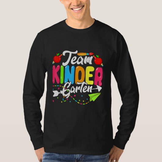 Cute Team Kindergarten Happy Back To School Teache T-shirt (Voorkant)