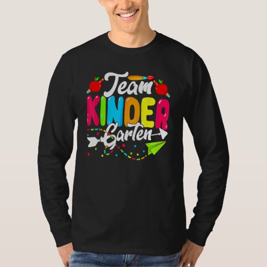 Cute Team Kindergarten Happy Back To School Teache T-shirt (Voorkant)
