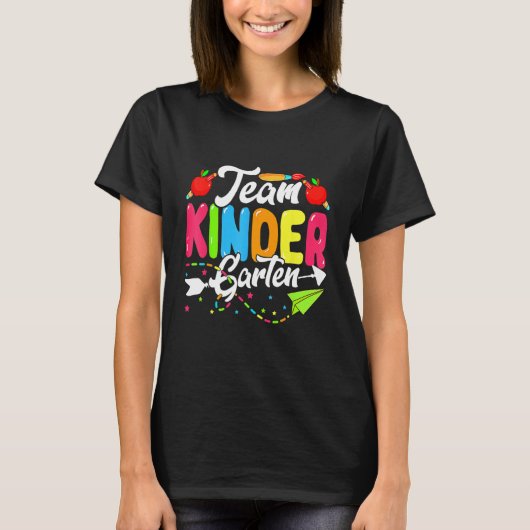 Cute Team Kindergarten Happy Back To School Teache T-shirt (Voorkant)