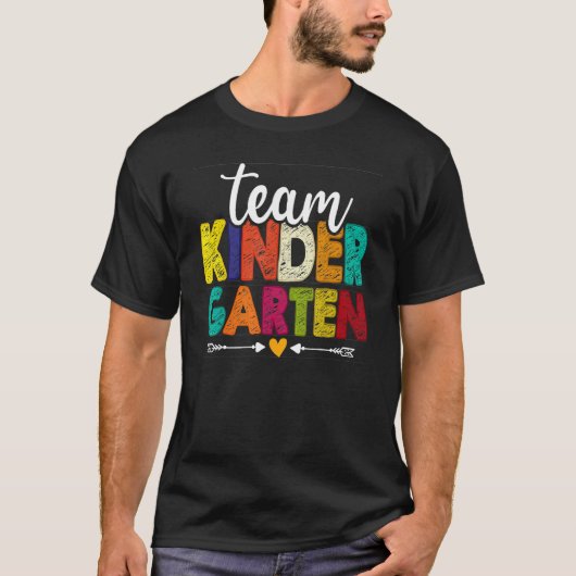Cute Team Kindergarten Happy Back To School Teache T-shirt (Voorkant)