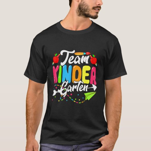 Cute Team Kindergarten Happy Back To School Teache T-shirt (Voorkant)