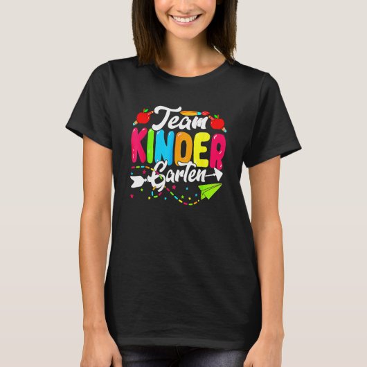 Cute Team Kindergarten Happy Back To School Teache T-shirt (Voorkant)