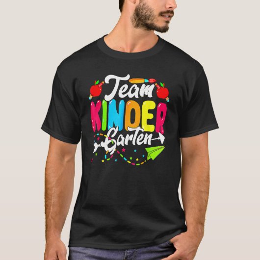 Cute Team Kindergarten Happy Back To School Teache T-shirt (Voorkant)