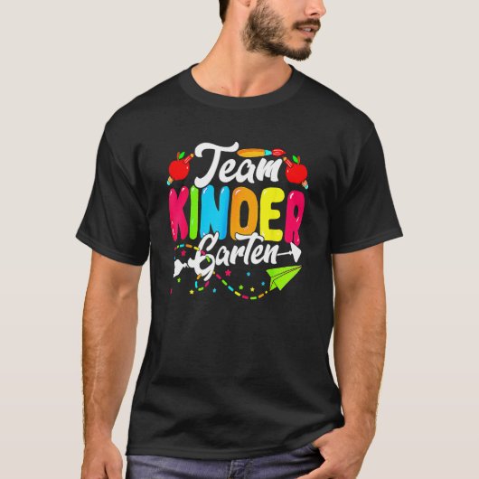 Cute Team Kindergarten Happy Back To School Teache T-shirt (Voorkant)