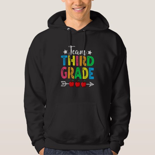 Cute Team Third Grade Teachers Students Back To Sc Hoodie (Voorkant)