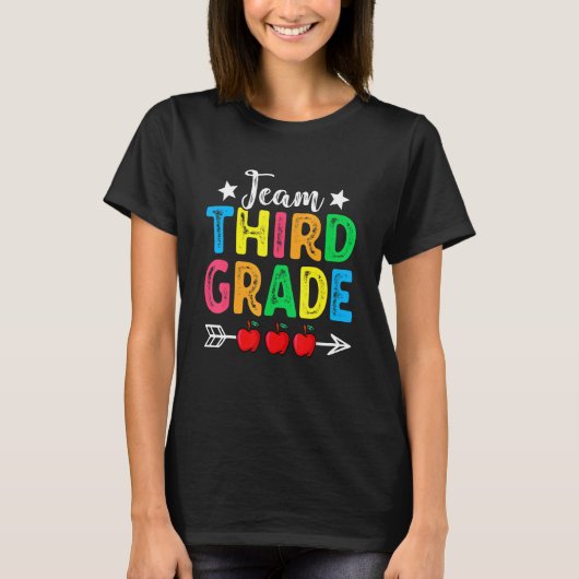 Cute Team Third Grade Teachers Students Back To Sc T-shirt (Voorkant)